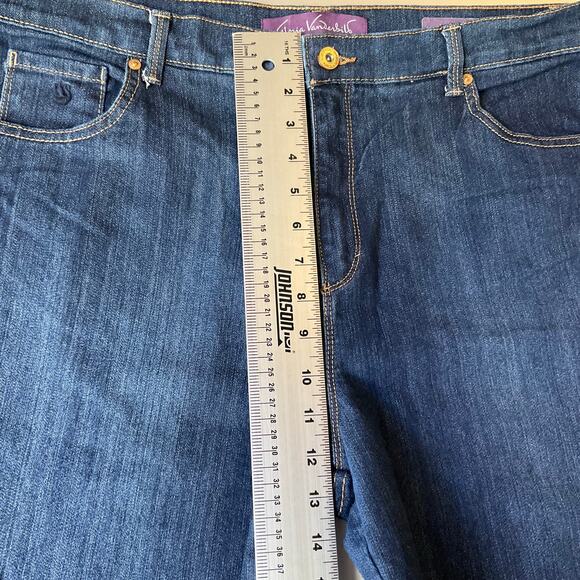 Gloria Vanderbilt Women Amanda Jeans size 18 Missy Blue MidRise Slim Fit Stretch - Picture 5 of 11